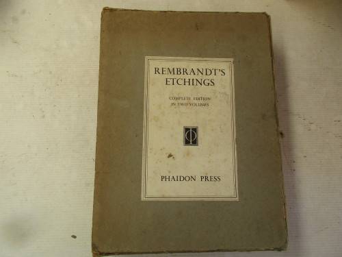 REMBRANDTS ETCHINGS 2 VOLUMES IN SLIP CASE 1952 COMPLETE EDITION