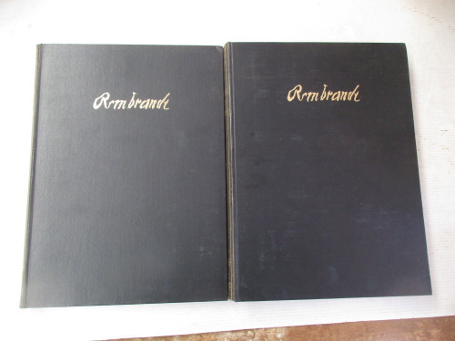 REMBRANDTS ETCHINGS 2 VOLUMES IN SLIP CASE 1952 COMPLETE EDITION