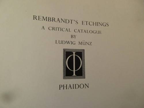 REMBRANDTS ETCHINGS 2 VOLUMES IN SLIP CASE 1952 COMPLETE EDITION