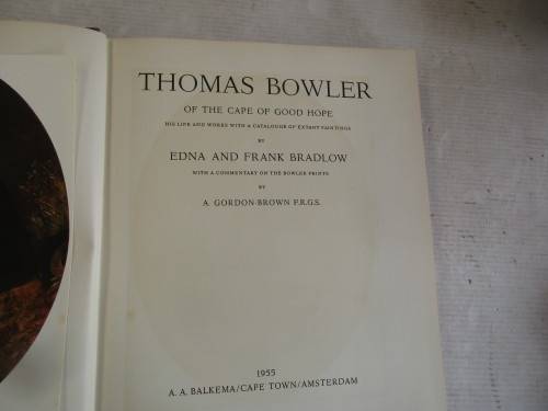 THOMAS BOWLER OF THE CAPE OF GOOD HOPE 1955 FIRST EDITION