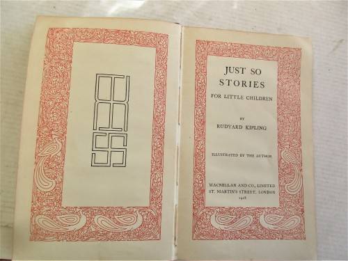JUST SO STORIES RUDYARD KIPLING 1928