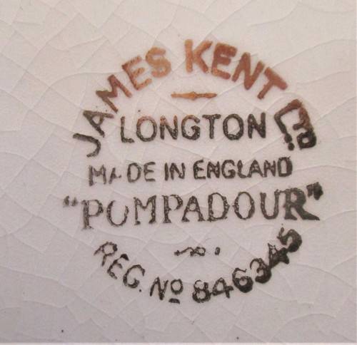 TWO JAMES KENT LONGTON  POMPADOUR PATTERN SNACK DISHES CHINTZ STYLE  C1960`S
