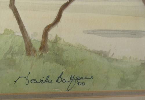 SOUTH AFRICAN ARTIST NEVILLE BALFOUR LANDSCAPE WATERCOLOUR 2000