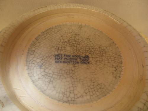 BEAUTIFUL BIG CRACKLE GLAZED BLUE CHINESE BOWL HANDPAINTED
