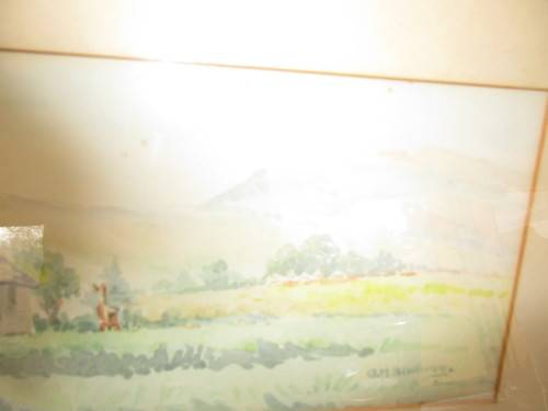 FRAMED WATERCOLOUR ON BOARD G SHILLING LANDSCAPE  SCENE