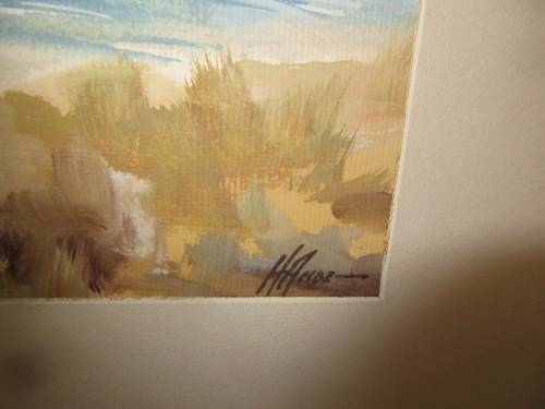WATERCOLOUR ON BOARD HOUT BAY CAPE TOWN  SIGNED H ANDERS