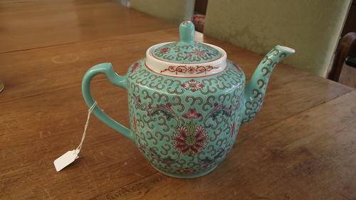 TURQUOISE CHINESE TEAPOT