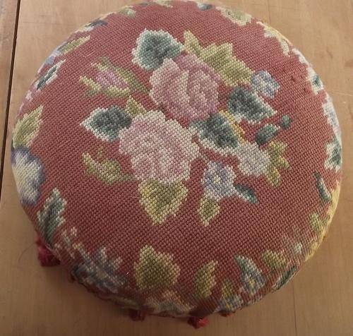 OLD TAPESTRY FOOTSTOOL