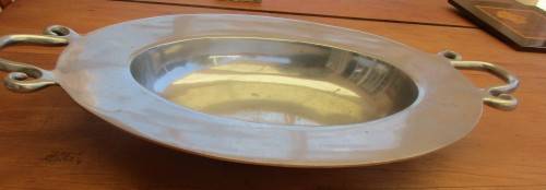 BEAUTIFUL BIG CAST ALUMINUM SALAD BOWL