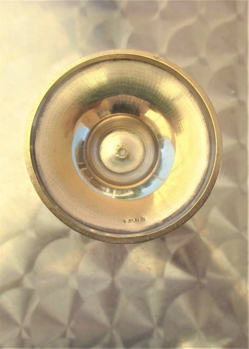 SET OF SIX ELECTRO PLATED SILVER AND GILT GOBLETS