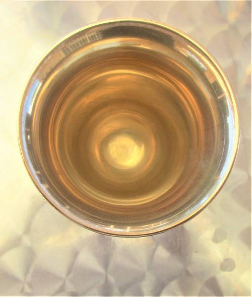 SET OF SIX ELECTRO PLATED SILVER AND GILT GOBLETS