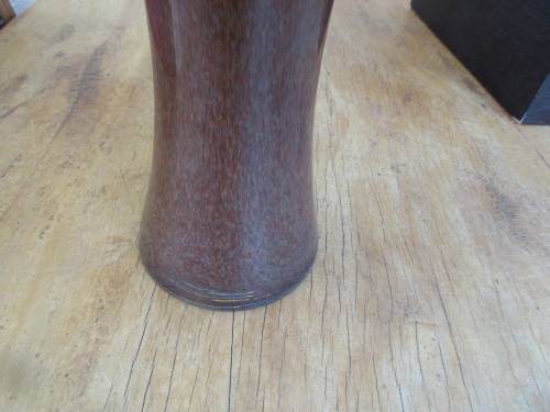 LARGE MULTI COLOURED GLASS VASE c 1970