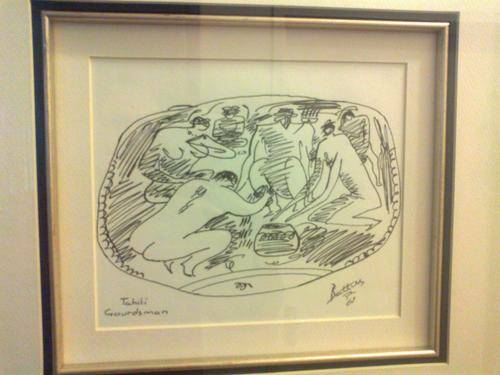 Walter Battiss Pen sketch