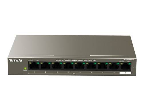 Tenda 9 Port Fast Ethernet Switch with 8 Port PoE  TEF1109P-8-63W