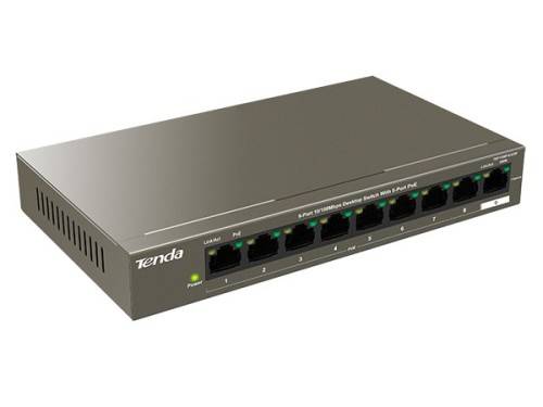 Tenda 9 Port Fast Ethernet Switch with 8 Port PoE  TEF1109P-8-63W