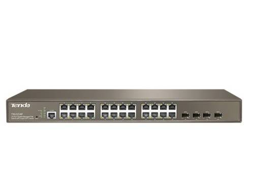 Tenda 24-Port Gigabit 4SFP Managed PoE Switch