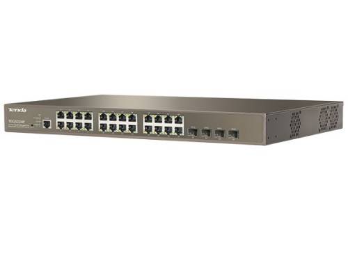 Tenda 24-Port Gigabit 4SFP Managed PoE Switch