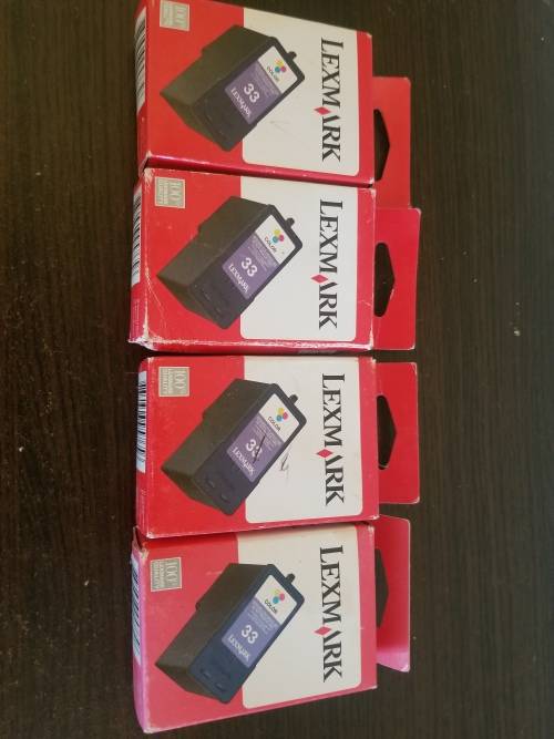 4x Lexmark 33 Color Ink Cartridge - OEM (OLD CARTRIDGES)
