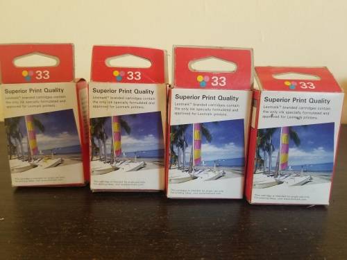 4x Lexmark 33 Color Ink Cartridge - OEM (OLD CARTRIDGES)