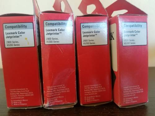 4x Lexmark 33 Color Ink Cartridge - OEM (OLD CARTRIDGES)