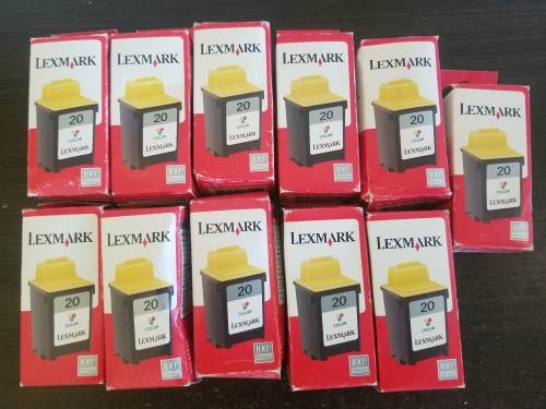 11x Lexmark 20 Color Ink Cartridge - OEM (OLD CARTRIDGES)