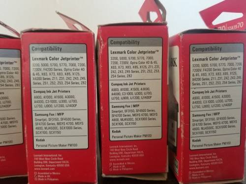 6x Lexmark 70 Black Ink Cartridge - OEM (OLD CARTRIDGES)
