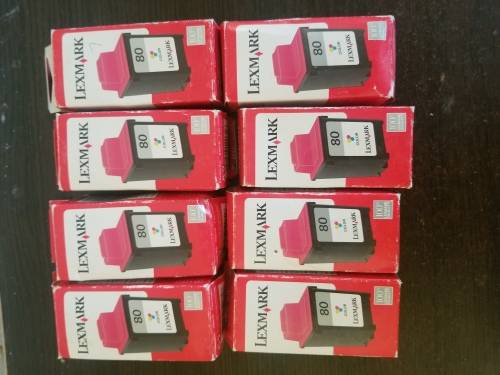 8x Lexmark 80 Color Ink Cartridge - OEM (OLD CARTRIDGES)