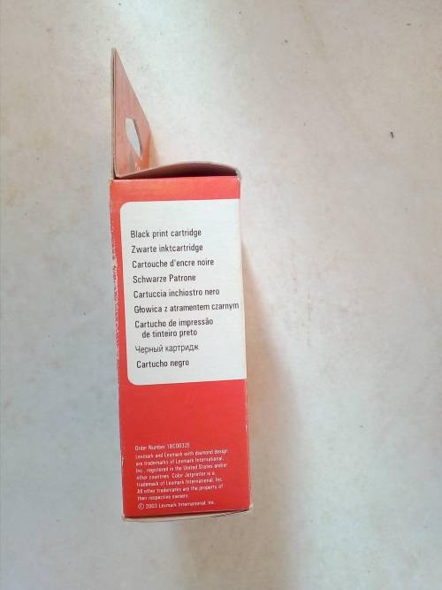 2 x Lexmark 32 Black Ink Cartridge - OEM (OLD CARTRIDGES NEVER USED, ALL SEALED)