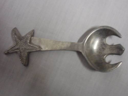 Very Special Pewter Salad Spoon set