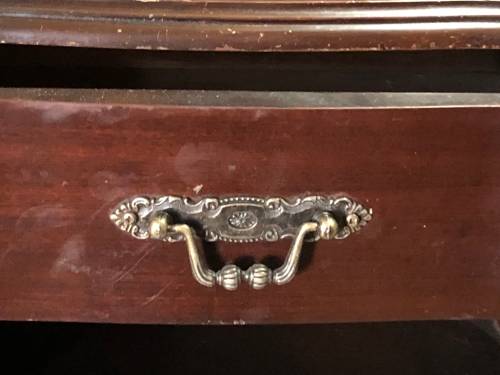 PAIR OF BEDSIDE CABINETS IN IMBUYA (PRICE FOR PAIR)