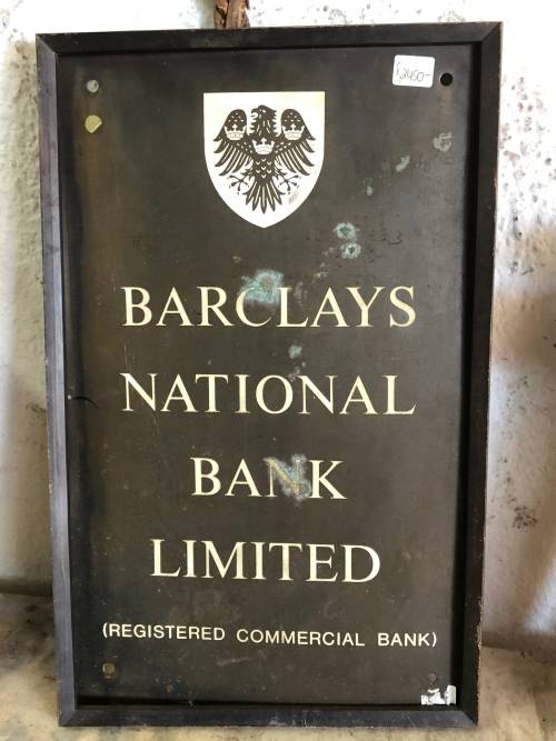 SOLID BRASS BARCLAYS BANK SIGHN