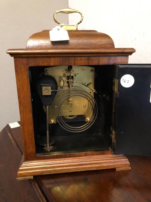 GOOD QUALITY SMITHS BRACKET  CLOCK IN WALNUT