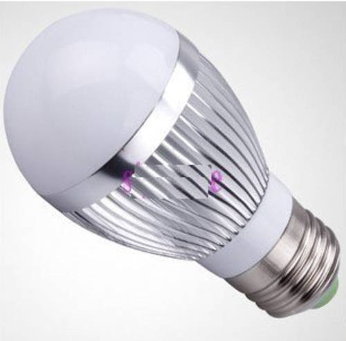 E27 3 LED 4W Cold White Bubble Ball Globe Light Bulb