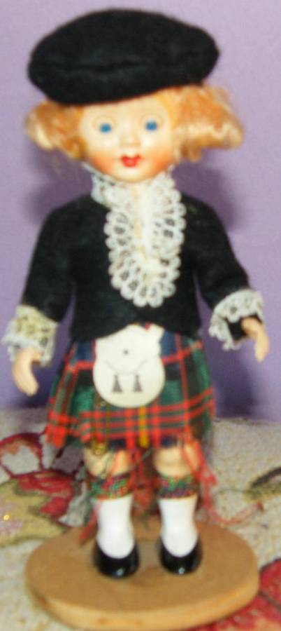 HARD PLASTIC DOLL SCOTTISH GIRL