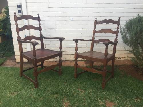 Pair of Antique Oak Chairs