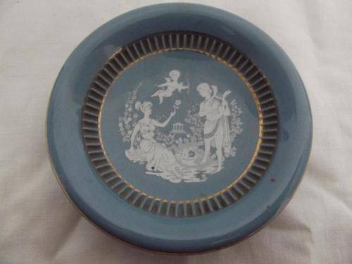 *** Vintage Blue Florentine Trinket Bowl -Italian ***