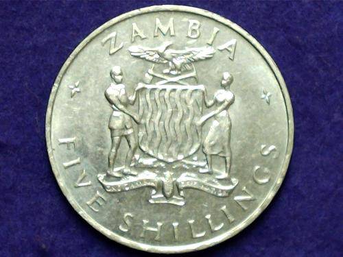 A Zambian 1965 Five Shilling President Kaunda