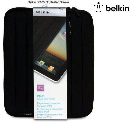 BELKIN PLEATED SLEEVE FOR APPLE iPAD 1234, SAMSUNG GALAXY 10.1" (BLACK)