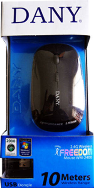 DANY  FREEDOM 2.4GHz WIRELESS 2000 DPI MOUSE (BRAND NEW)