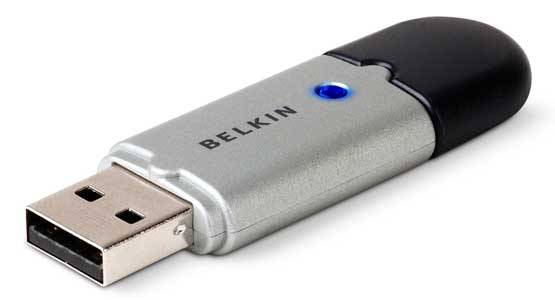 BELKIN BLUETOOTH TECHNOLOGY 2.0 + EDR WIRELESS USB ADAPTER 100 METER RANGE