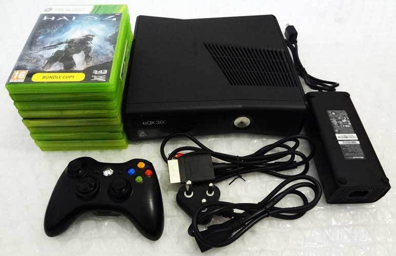 XBOX 360 250 GB CONSOLE AND ACCESSORIES + 9 GAMES