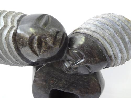 vusi - lovers shona stone sculpture