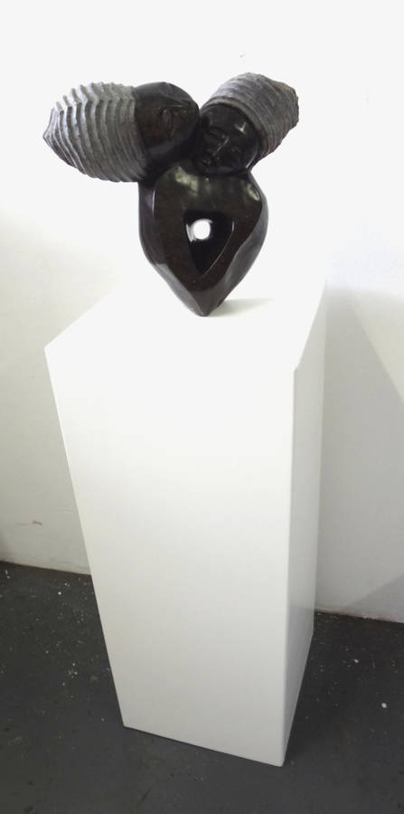 vusi - lovers shona stone sculpture