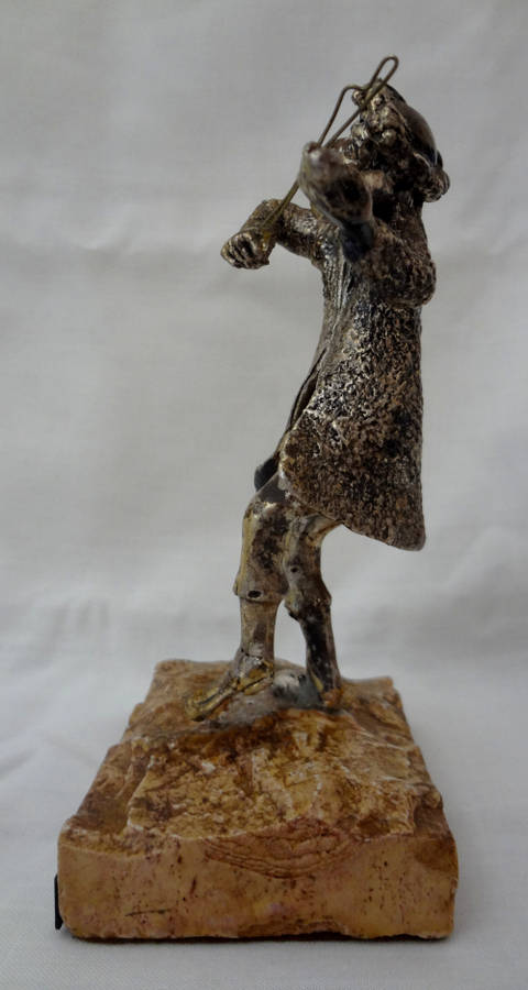 A.KEDEM - FIDDLE PLAYER - JUDAICA ISRAEL - STERLING SILVER