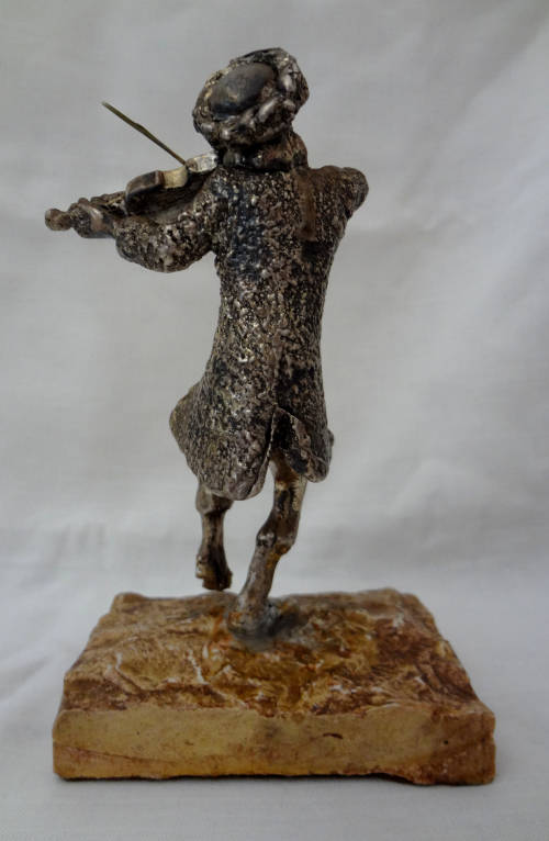 A.KEDEM - FIDDLE PLAYER - JUDAICA ISRAEL - STERLING SILVER