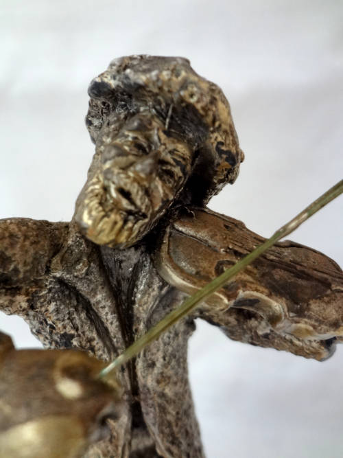 A.KEDEM - FIDDLE PLAYER - JUDAICA ISRAEL - STERLING SILVER