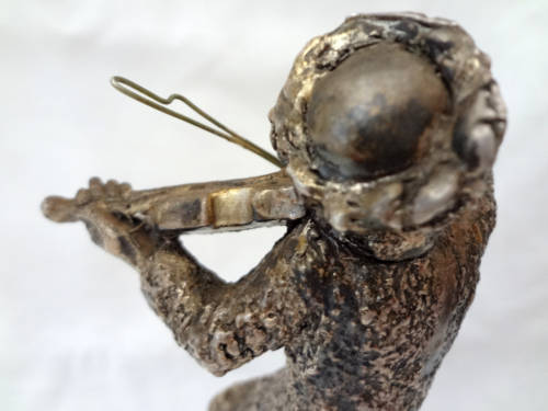 A.KEDEM - FIDDLE PLAYER - JUDAICA ISRAEL - STERLING SILVER