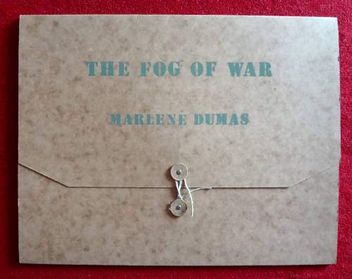 marlene dumas portfolio case and colophon for `fog of war`