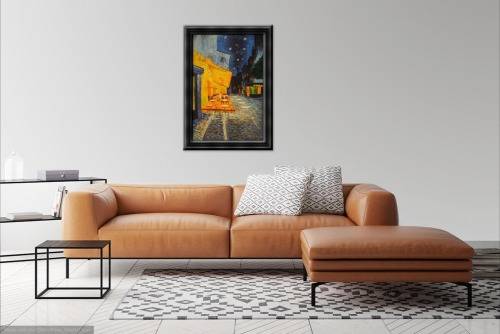 after van gogh oil painting cafe terrace at night