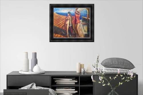 the bathers oil painting